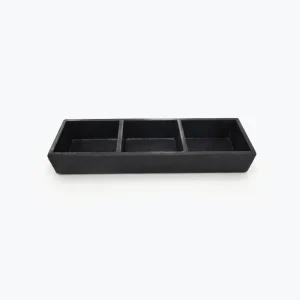 Wooden Beverage Display Tray 3 Compartment