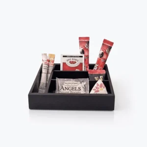 Wooden Beverage Display Tray 4 Compartment